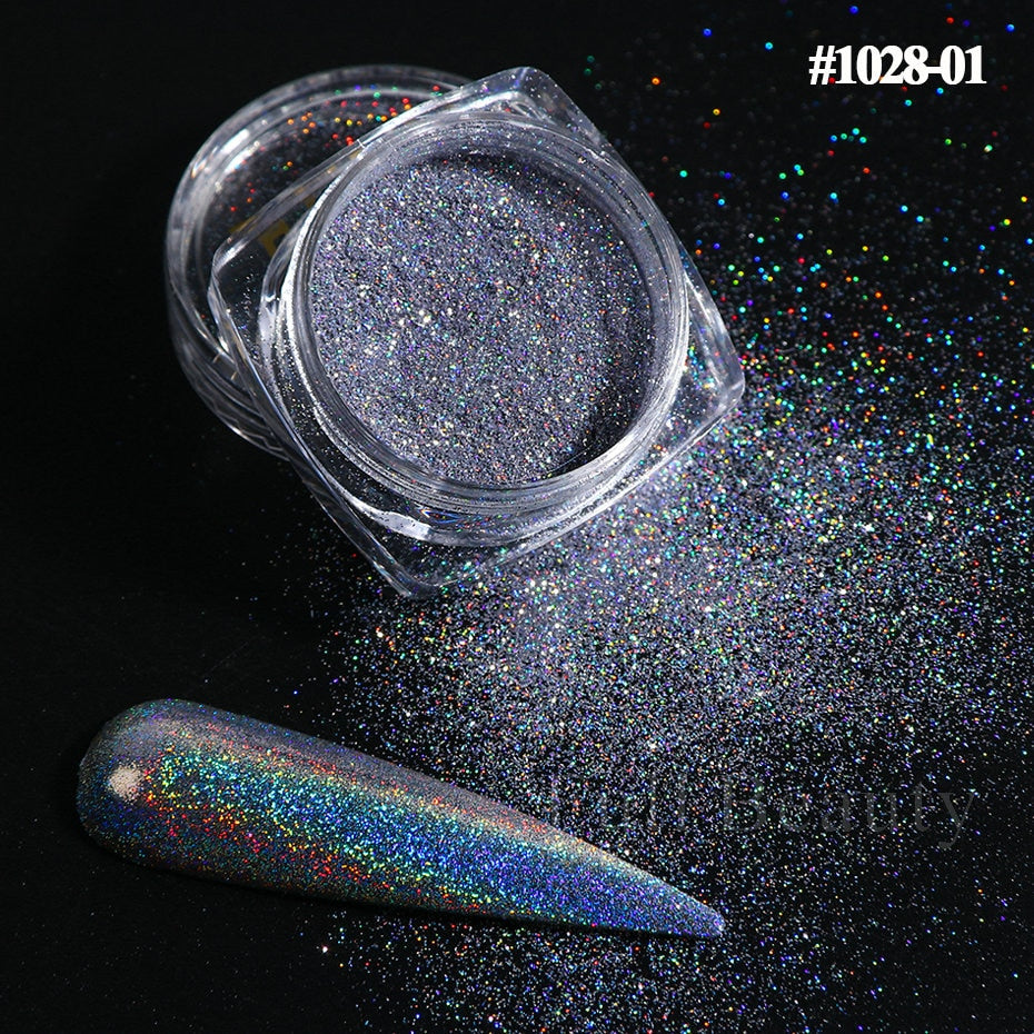 Reflective Glitter Iridescent Powder Sequins for Nails Sparkly