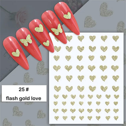 3D Stickers  Lines Holographic Silver Stripe  Nail