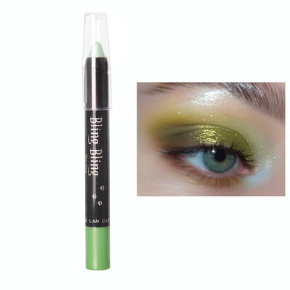 2 In 1 Pearlescent Eyeshadow Lipstick Stick Pencil Waterproof