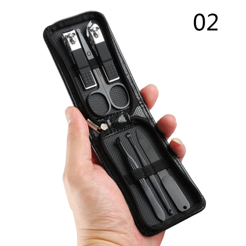 Manicure Cutters  Clipper Set Stainless Steel Ear Spoon Nail