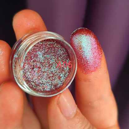 1Jar Crystal Diamond Powder Rainbow Shiny Nail