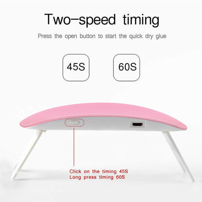 6W Mini Nail Dryer Machine Portable 6 LED UV Lamp