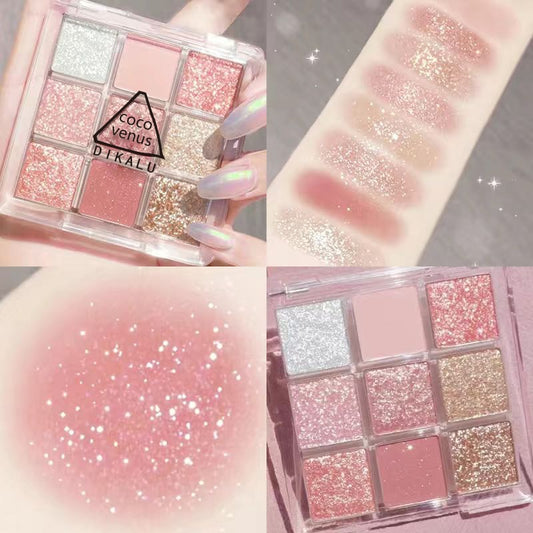 9 Colors Eyeshadow Palette Waterproof Korean Makeup