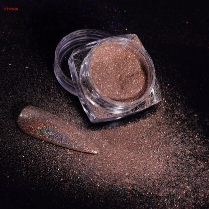 Holographic Powder Laser  Magic Mirror Glitter Rub Dust  Nail