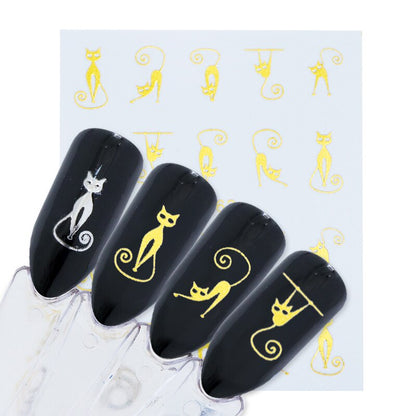 Gold Zipper 3d Designs Nail Art Stickers Decals Manicure