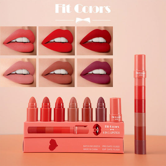 6pc/set Mini Lipstick Set Hot Color Collection