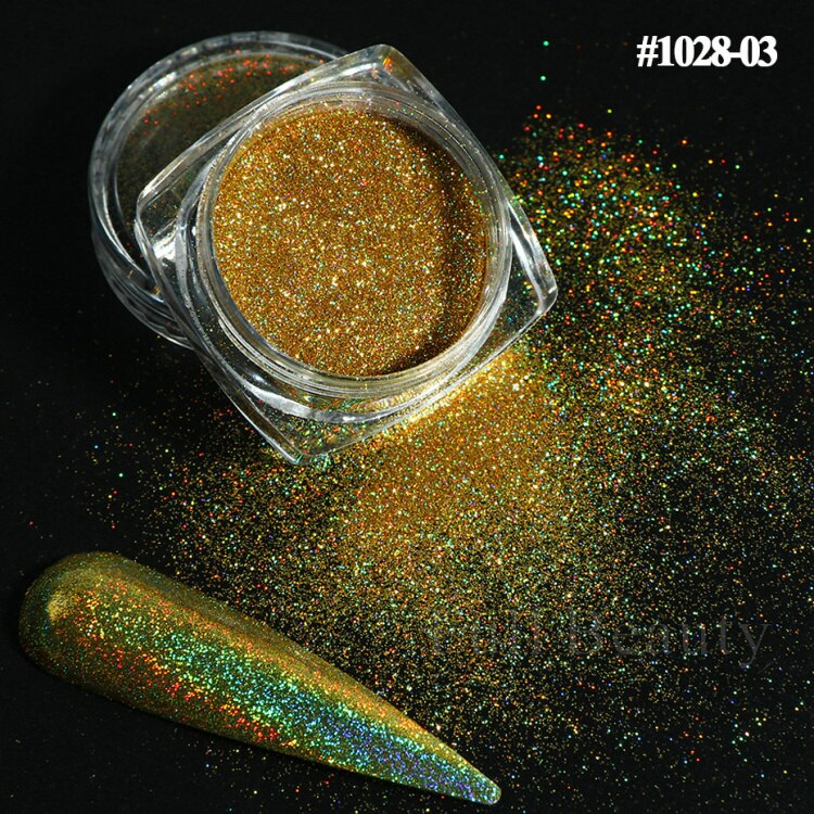 Reflective Glitter Iridescent Powder Sequins for Nails Sparkly