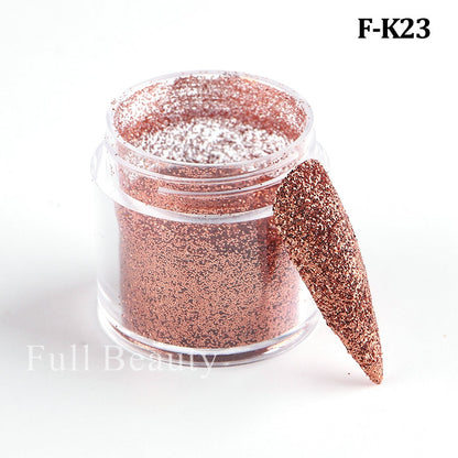 Shiny Glitter Sugar Sand Nails 3D Acrylic Flowers White