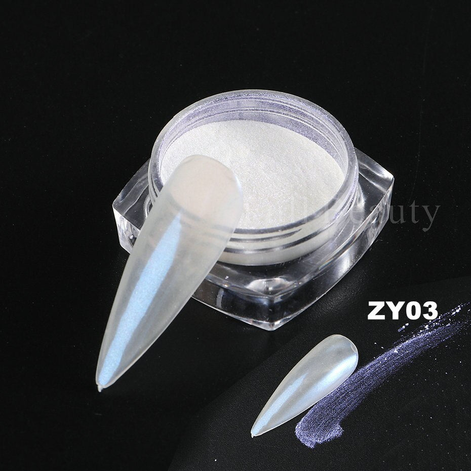 Neon Pigment Yellow Green Orange Rubbing Nail