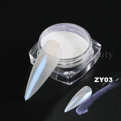 Neon Pigment Yellow Green Orange Rubbing Nail