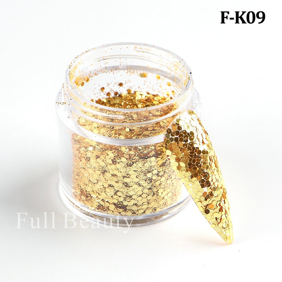 Shiny Glitter Sugar Sand Nails 3D Acrylic Flowers White