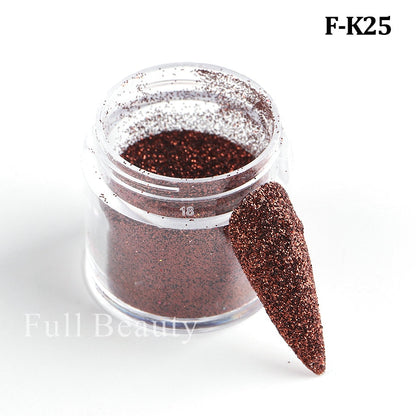 Shiny Glitter Sugar Sand Nails 3D Acrylic Flowers White