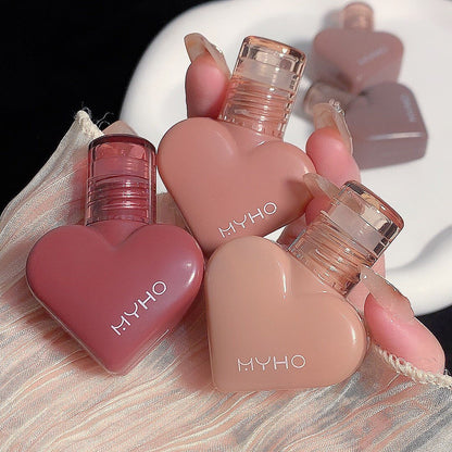 Love Mousse Matte Lip Glaze Heart Shaped Aerosol