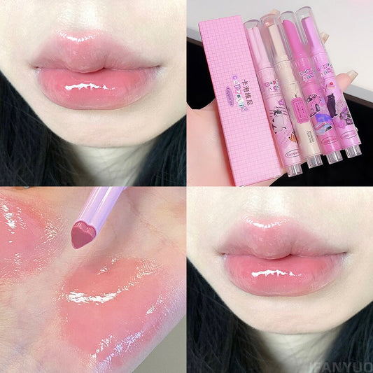 Mirror Love Heart Shape Lipstick Pen Water-light Lip
