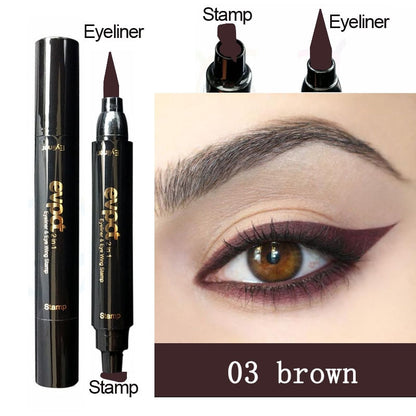 2 In1 Liquid Glitter Eyeliner Stamp Thin  Eyes