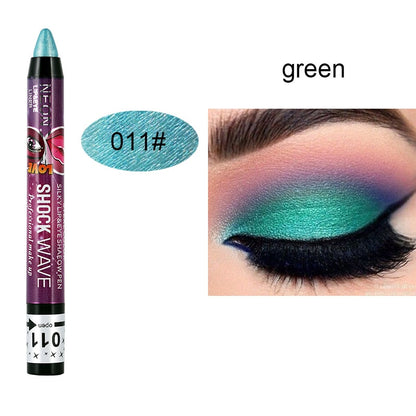 2 In 1 Pearlescent Eyeshadow Lipstick Stick Pencil Waterproof