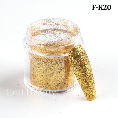 Shiny Glitter Sugar Sand Nails 3D Acrylic Flowers White