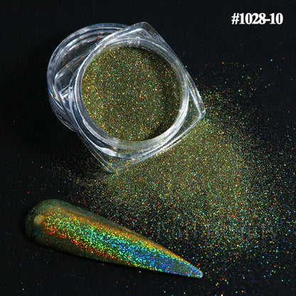 Reflective Glitter Iridescent Powder Sequins for Nails Sparkly