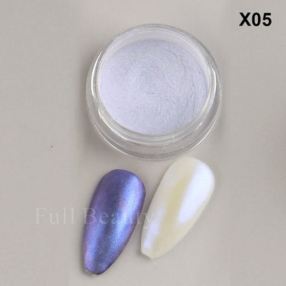 Neon Pigment Yellow Green Orange Rubbing Nail