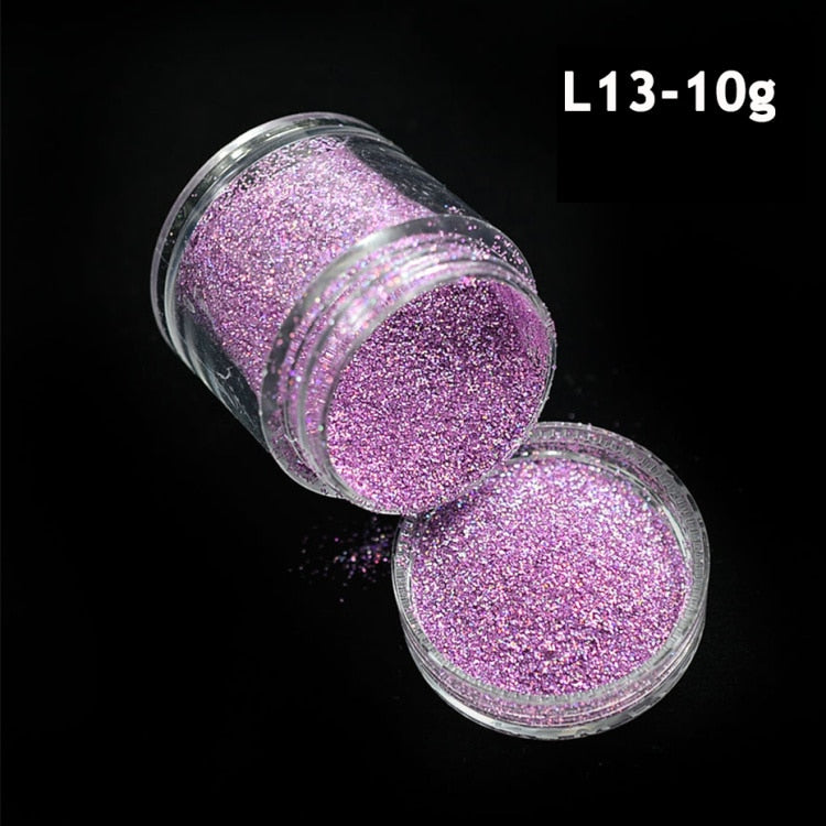 Shiny Glitter Sugar Sand Nails 3D Acrylic Flowers White