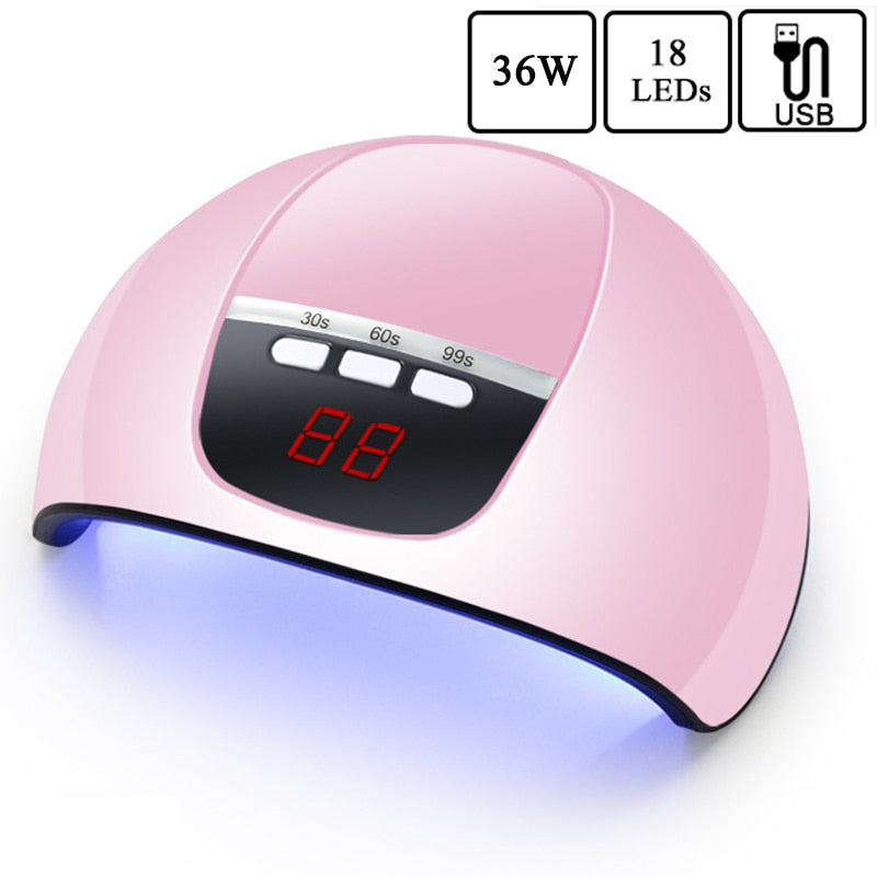 LED Nail Lamp For Manicure 72W Nail Dryer