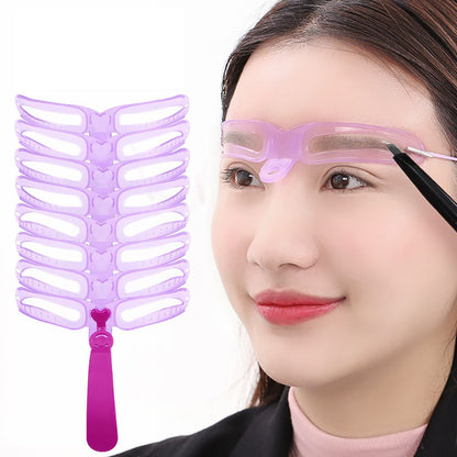 8pc Stencil Reusable Eyebrow Shaper Brow Stamp