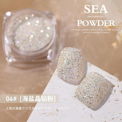 1Jar Crystal Diamond Powder Rainbow Shiny Nail
