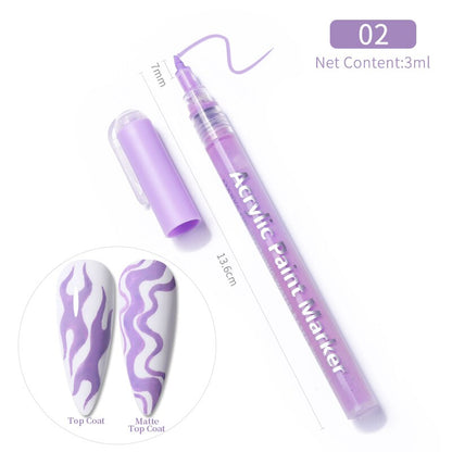 1 Pc Waterproof Nail Art Graffiti Pen