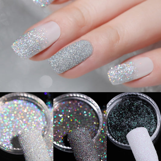 Glitter Powder Silver Glitter Iridescent Flakes Nails
