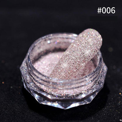 1Jar Crystal Diamond Powder Rainbow Shiny Nail