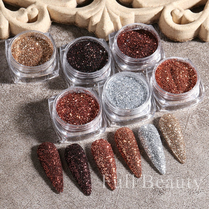 Glitter Sandy Sugar Powder Black White Silver Grainy Shinning Sequins