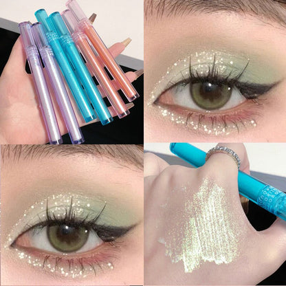 Glitter Sequins Liquid Eyeshadow Stick Waterproof Pearlescent Eyeliner Glitter Sequins Pen Highlight Eye Cosmetic Shiny Makeup