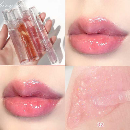 3D Lip Gloss Holographic Lip Plumping Shiny Pearl