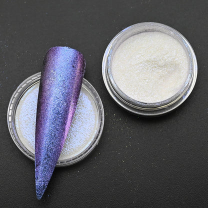 Holographic Powder Laser  Magic Mirror Glitter Rub Dust  Nail
