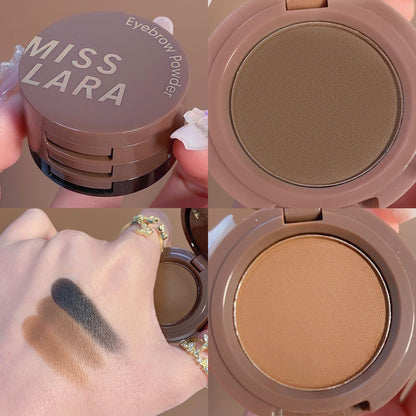 3 Colors Eyebrow Powder Palette Eyeshadow Palette Light Brown Natural Eyebrow Enhancer Waterproof Hairline Brow Powder Cosmetic