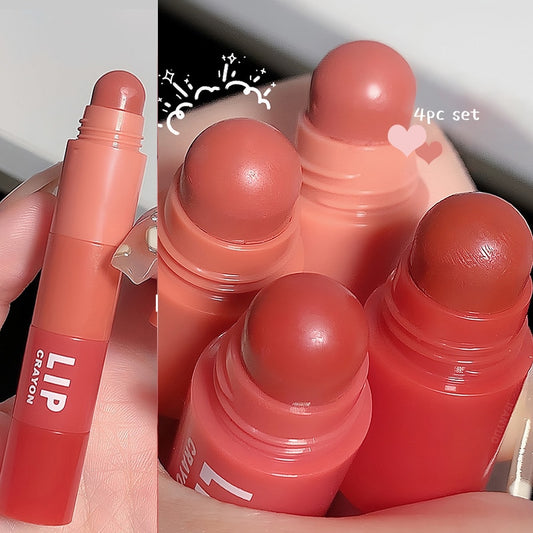 4pc/set Lipstick Korean Girl Group Crayon Lipstick Long