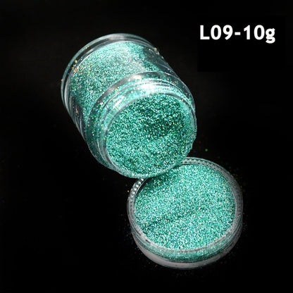 Shiny Glitter Sugar Sand Nails 3D Acrylic Flowers White