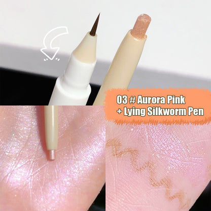 1PC Two-color Eyes Brightening Pearl High-gloss Eyeliner