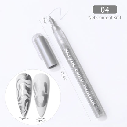 1 Pc Waterproof Nail Art Graffiti Pen