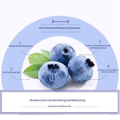 Face Cleanser Blackheads Blueberry Essence Moisturize Repair Lips Mask Whiten Fade Dark Circle Skin Eye Care Cream Cosmetics Set